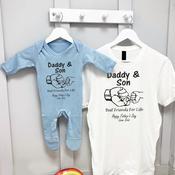 Personalised Father's Day Adult T-Shirt &amp;amp; Kids Baby Grow-Daughter/Son
