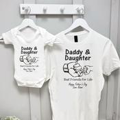 Personalised Father's Day Adult T-Shirt &amp;amp; Baby Vest-Daughter/Son