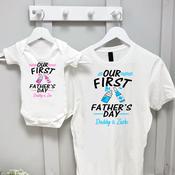 Personalised Father's Day Adult T-Shirt &amp;amp; Baby Vest-Bottles