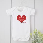 Personalised Father's Day Vest - Large 1st Love Heart