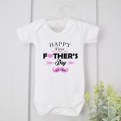 Personalised Father's Day Vest-Pink Moustache
