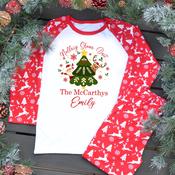 Personalised Kids Family Christmas Pyjamas-Nollaig Shona Duit
