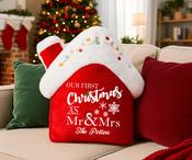 Personalised Christmas House Cushion-Mr &amp;amp; Mrs