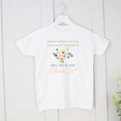 Personalised Wedding T-Shirt-Couldn't Marry My Husband- Flower Girl image