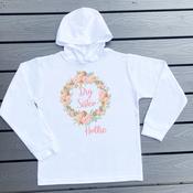 Personalised Hoodie - Big Sister Flower Wreath