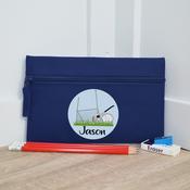 Personalised Navy Pencil Case-GAA image