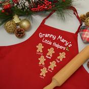 Personalised Christmas Apron-Gingerbread Your Kids Writing (Adult)