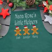 Personalised Christmas Apron-Little Helpers Gingerbread(Adult)