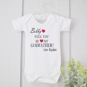 Personalised Godparent Vest - Will You Be My Godparent Love Heart