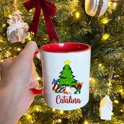 Personalised Christmas Mug-Christmas Tree image