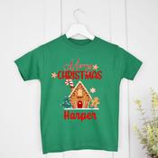 Gingerbread-Green T-Shirt (0-3 months up to 2-3 years)