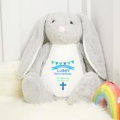 Personalised Christening Teddy Different Styles-Bunting (Pink &amp;amp; Blue)