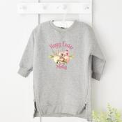 Personalised Easter Jumper Dress-Bunny with Pastel Eggs image
