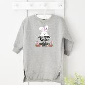 Personalised Easter Jumper Dress-Will Trade For Chocolate image