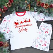 Personalised Kids Family Christmas Pyjamas-Merry Christmas image