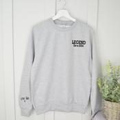 Personalised Father's Day Grey Sweatshirt-Dad-Legend Est. Star
