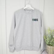 Personalised Father's Day Grey Sweatshirt-Dad &amp;amp; Year