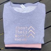 WDSD Sweatshirt-Shout Their Worth (Adult) image