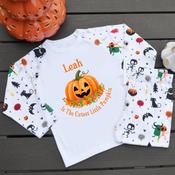 Personalised Kids Halloween Pyjamas-Cutest Little Pumpkin image