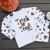 Personalised Kids Halloween Pyjamas-Trick Or Treat Zombie image
