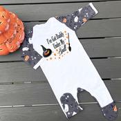 Halloween Witches Hat Pattern Baby Grow-Daddy Under My Spell image