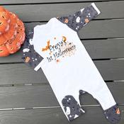 Halloween Pumpkin Pattern Baby Grow- Spider Web image