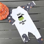 Halloween Witches Hat Baby Grow-Little Monster Design image