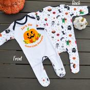 Halloween Monster  Pattern Baby Grow-Cutest Little Pumpkin image