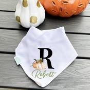 Personalised Billy's Bib-Pumpkin Initial image