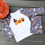 Personalised Kids Halloween Pyjamas-Boo image