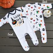 Halloween Monster Pattern Baby Grow-Daddy Under My Spell image