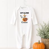 Halloween Monster Pattern Baby Grow-Broken Pumpkin image