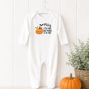 Halloween Monster Pattern Baby Grow-Pumpkin In The Patch image