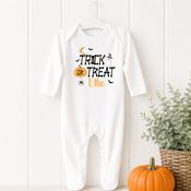 Halloween Pumpkin Baby Grow-Trick Or Treat Designed Baby Grow image