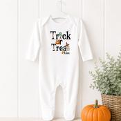 Halloween Pumpkin Pattern Baby Grow-Trick Or Treat Zombie