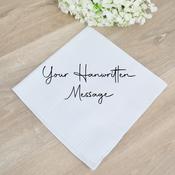 Personalised Printed Wedding Handkerchief - Your Handwriting