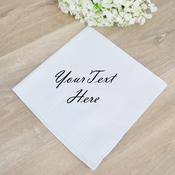 Personalised Printed Wedding Handkerchief-Your Text Here