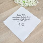 Personalised Printed Wedding Handkerchief-First Man I Ever Loved