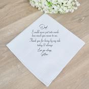Personalised Printed Wedding Handkerchief-Thank You For Being By My Side