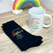 Personalised Father’s Day Mug &amp;amp; Sock Bundle -Colourful