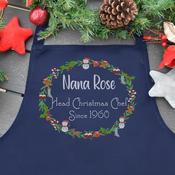 Personalised Christmas Apron-Head Christmas Chef Since...(Adult) image