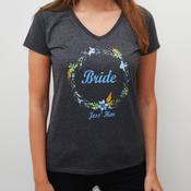Personalised Hen T-Shirt-Floral Bridal Party image