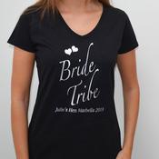 Personalised Hen T-Shirt-Bride Tribe-Love Heart image
