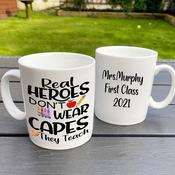 Personalised Mug-Teachers Don't Wear Capes