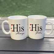 2 Personalised Valentine’s Mug-His, Hers Pronoun image
