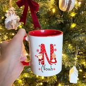 Personalised Christmas Mug - Initial