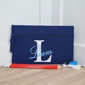 Personalised Navy Pencil Case-Initial image