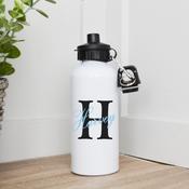 Personalised Water Bottle-Blue Initial