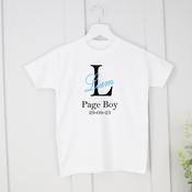 Personalised Wedding T-Shirt-Page Boy Initial image