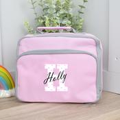 Personalised Pink Lunch Bag-Initial Love Heart